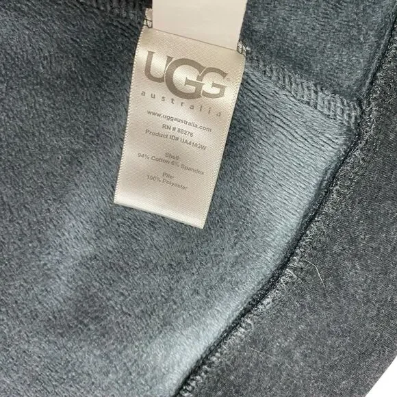 UGG Fleece Lined Full Zip Hoodie Dark Gray Women’s S Soft Cozy Sweatshirt Pocket - Picture 5 of 8